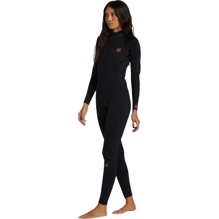 2024 Billabong Womens Foil 3/2mm Back Zip GBS Wetsuit ABJW100184 - Black